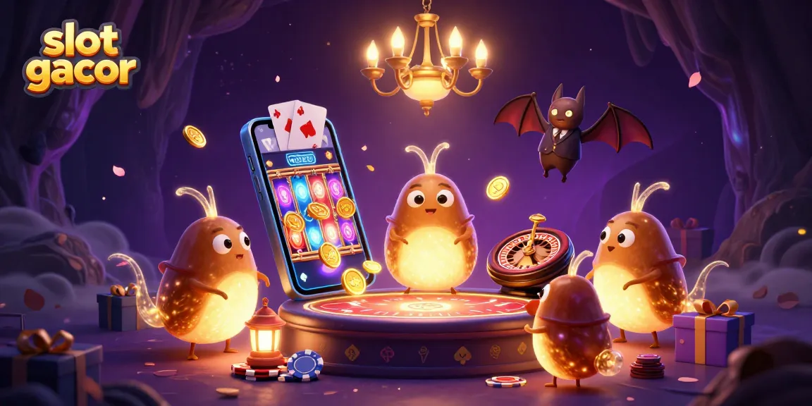 Slot gacor menampilkan kasino yang disinari oleh kunang-kunang dengan unsur permainan yang menarik.