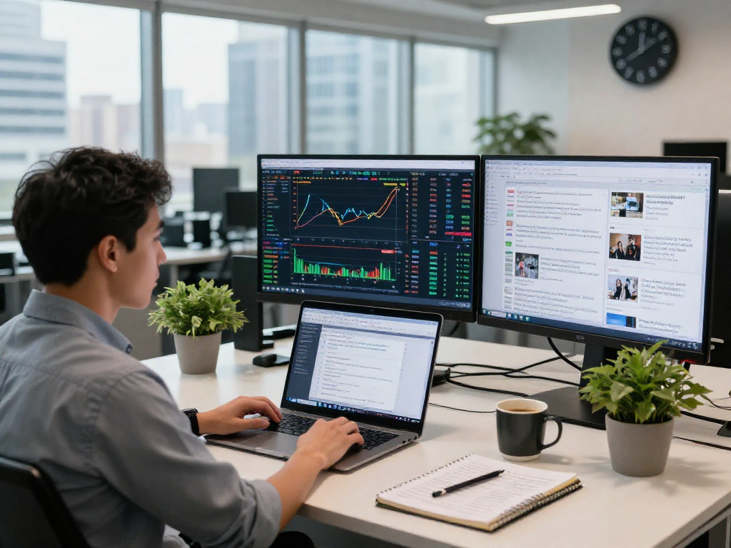 TradingView官网的专业交易工作环境，显示实时市场数据和交易图表。