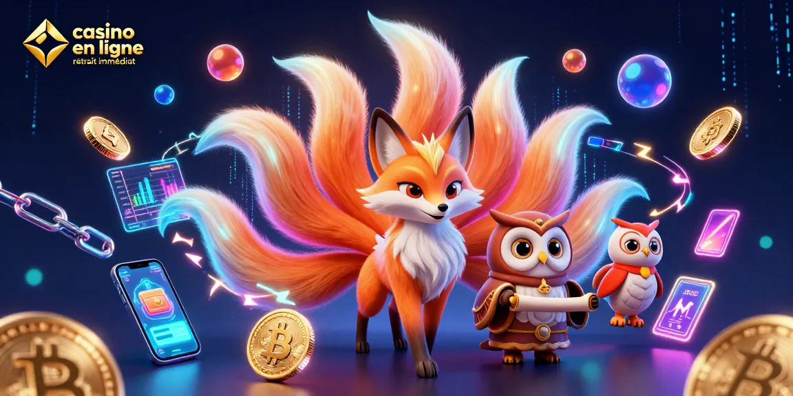 Découvrez le casino en ligne retrait immédiat avec une illustration captivante de jeux et crypto-monnaies.