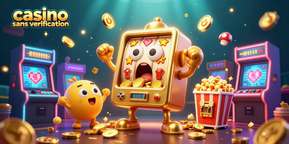 Spins et gains au casino sans vérification avec machines à sous et éclats dorés.