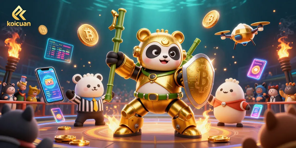 Mengambil kemenangan di koicuan dengan gameplay slot gacor hari ini, dalam suasana pertarungan robot dan penonton hewan yang meriah.