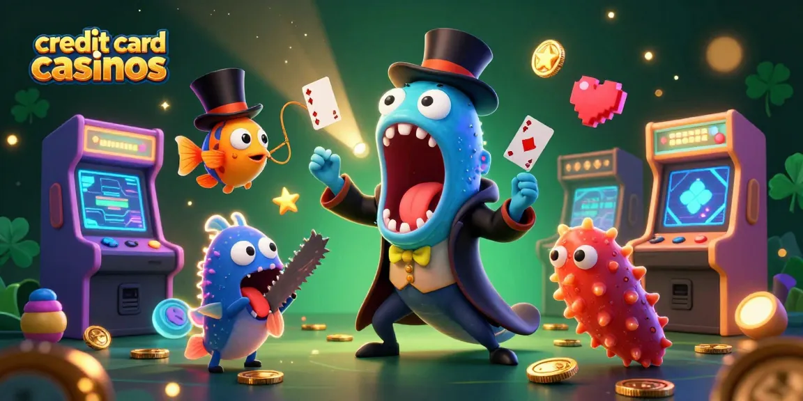 Engage with exciting credit card casinos featuring vibrant gaming elements and thrilling characters.