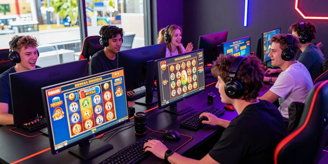 Players enjoying an immersive gaming experience on kecak4d slot games, showcasing excitement and vibrant graphics.