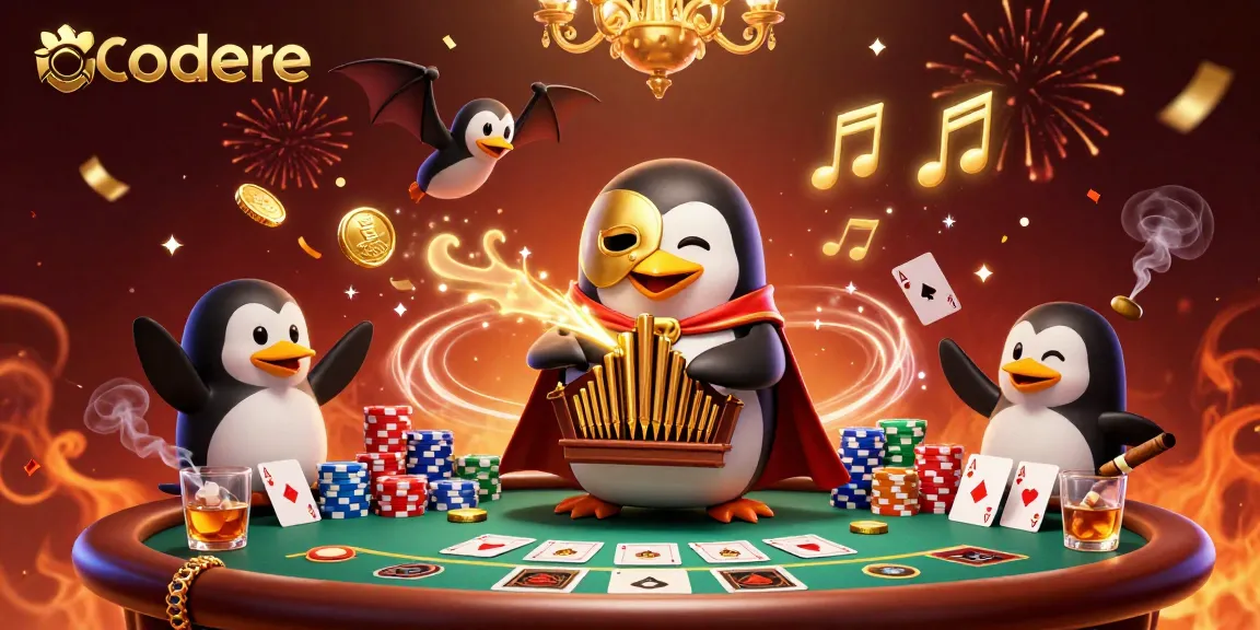 Experience thrilling gameplay at Codere with a party-themed casino scene showcasing vibrant characters and dynamic card action.