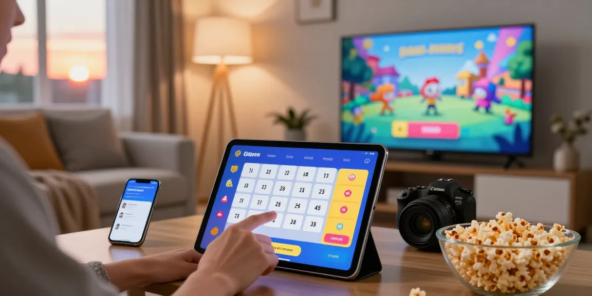 Pengalaman bermain angka online dengan SANTOTO4D pada aplikasi di tablet di ruang tamu yang nyaman.