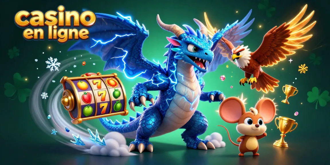 Jouez au casino en ligne avec des dragons, des trophées et des machines à sous.