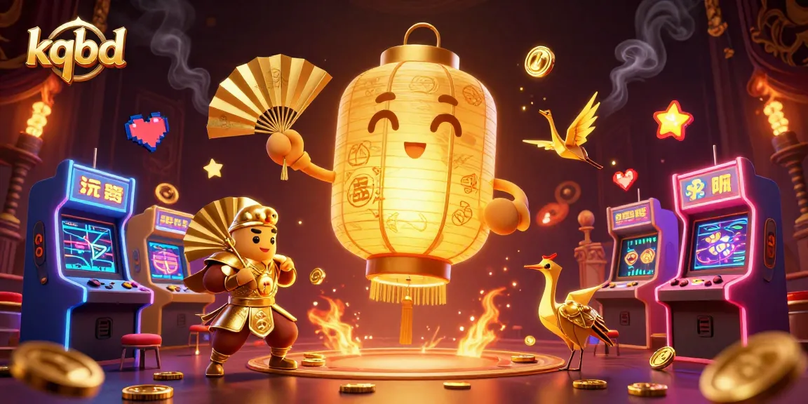 Engage with kqbd’s vibrant night market casino scene featuring lucky symbols and golden characters.