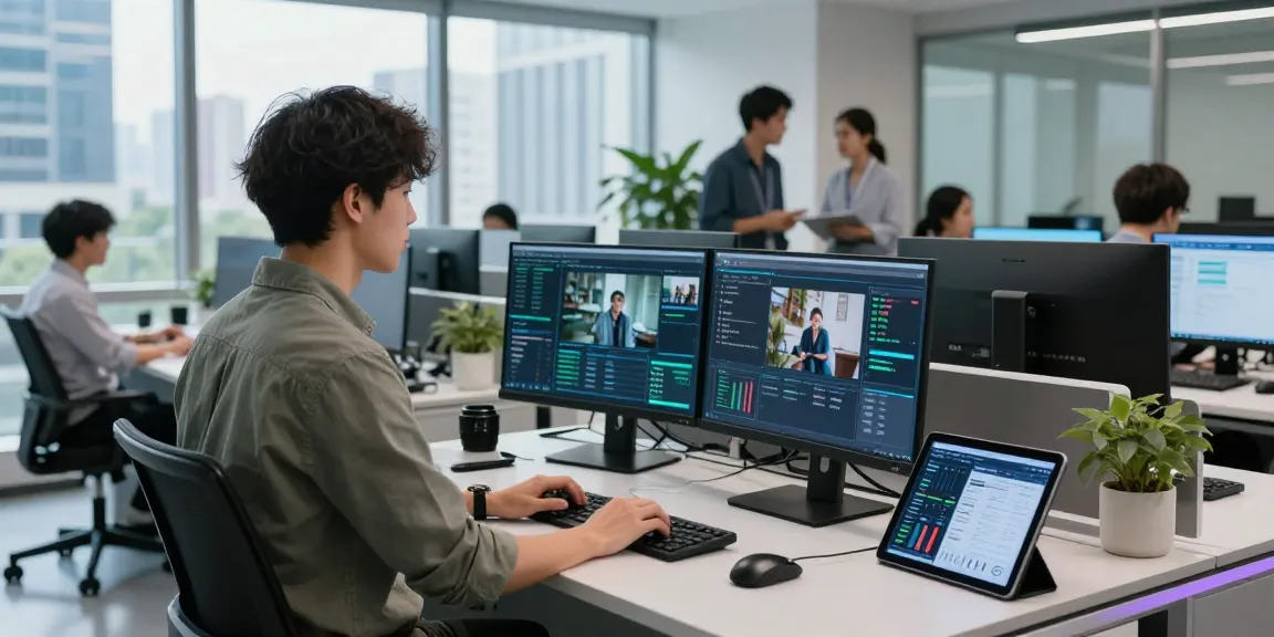 AI image detector dashboard in a cybersecurity lab with analysts reviewing content moderation metrics