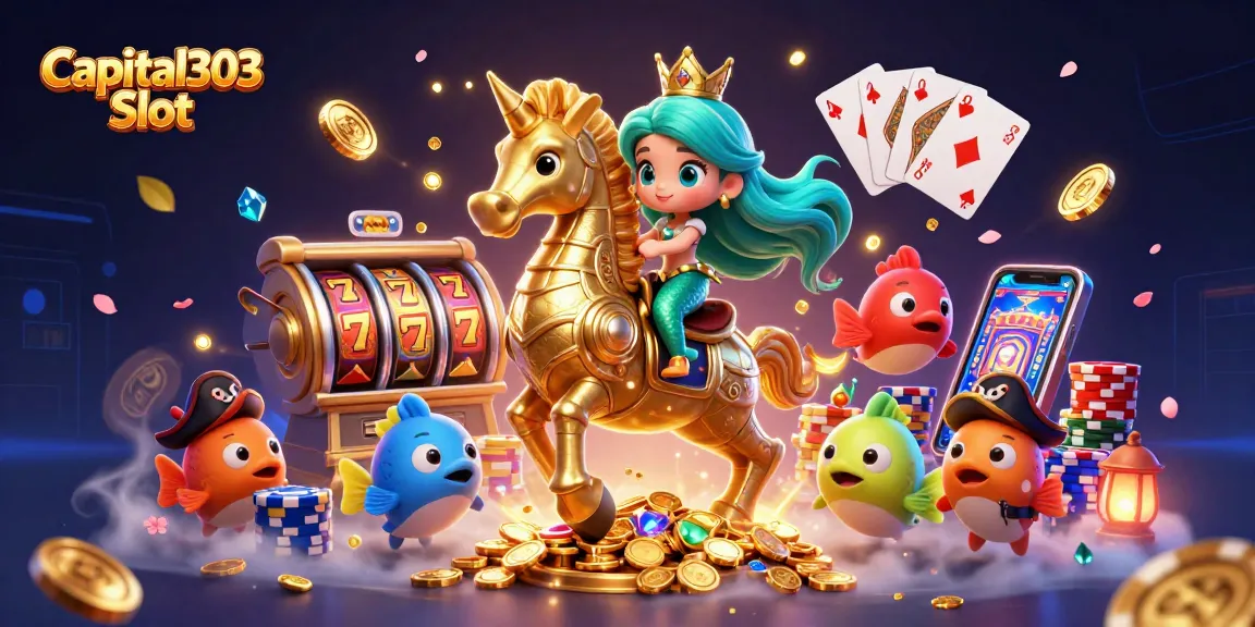 Play dynamic Capital303 Slot for big wins with vibrant cartoon mermaid characters and engaging animations.
