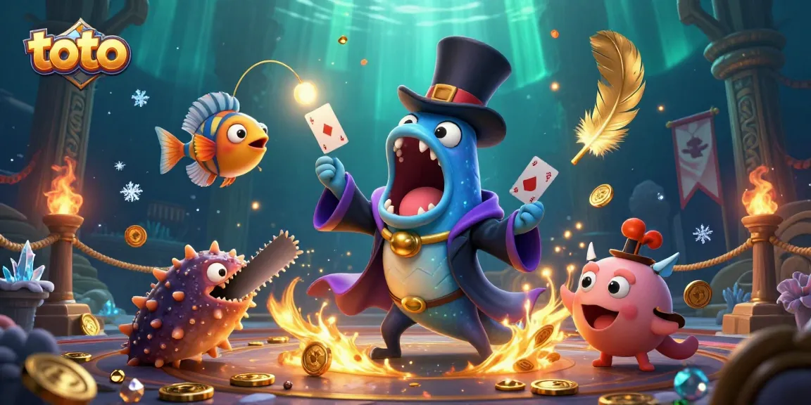 Experience a thrilling toto magic show with deep-sea creatures performing stunning tricks.