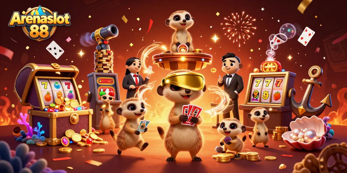 Menggali dunia kesenangan di Arenaslot 88 dengan koloni meerkat yang menjalankan kasino fantastis.