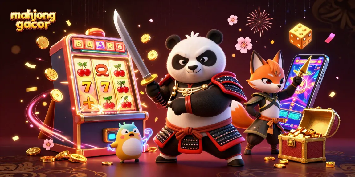 Experience mahjong gacor excitement with a vibrant visual illustration featuring dynamic gaming elements.