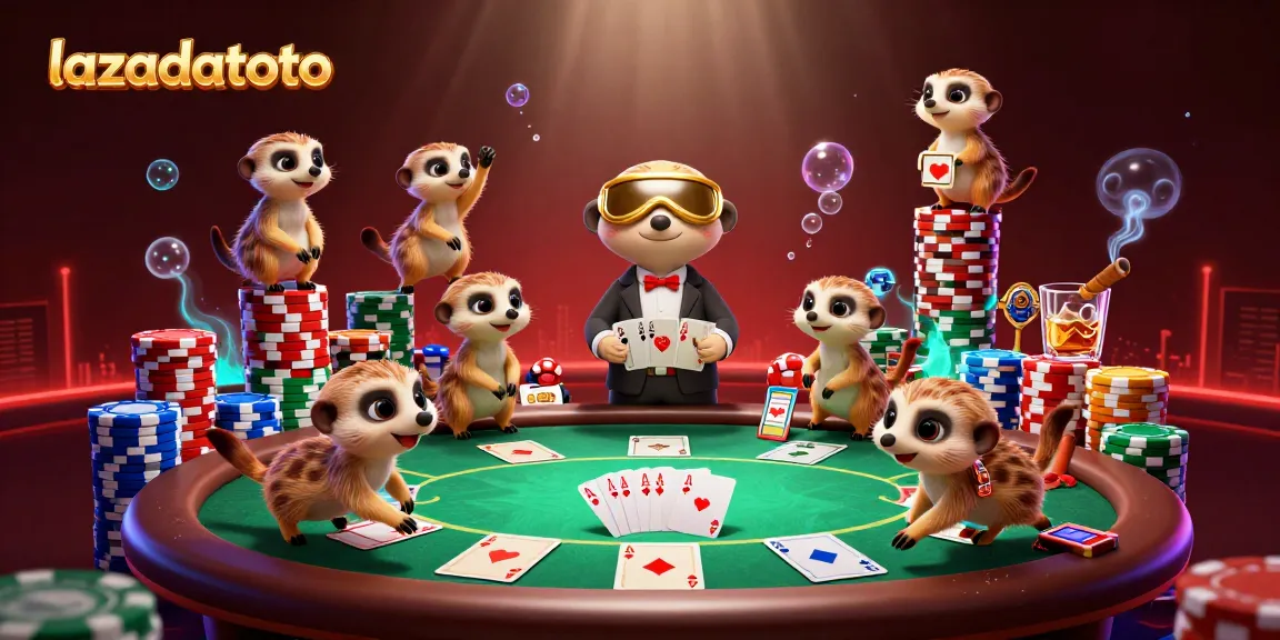 Engage with lazadatoto's unique meerkat-run casino featuring vibrant poker action and thrilling chip dynamics.