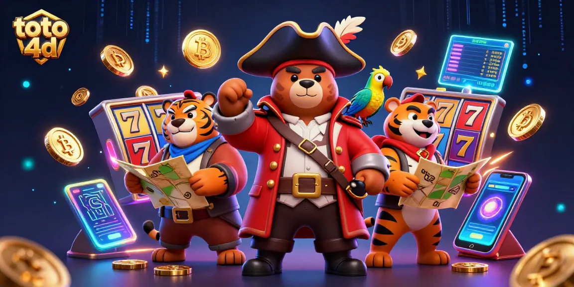 Join the thrill of toto 4d as a 3D cartoon pirate captain and crew explore jackpot treasures.