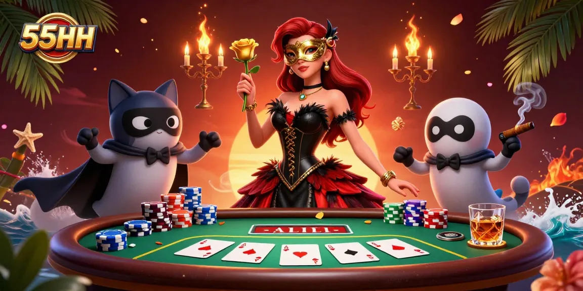 Experience thrilling gameplay at 55HH with stunning casino visuals and dynamic poker action.