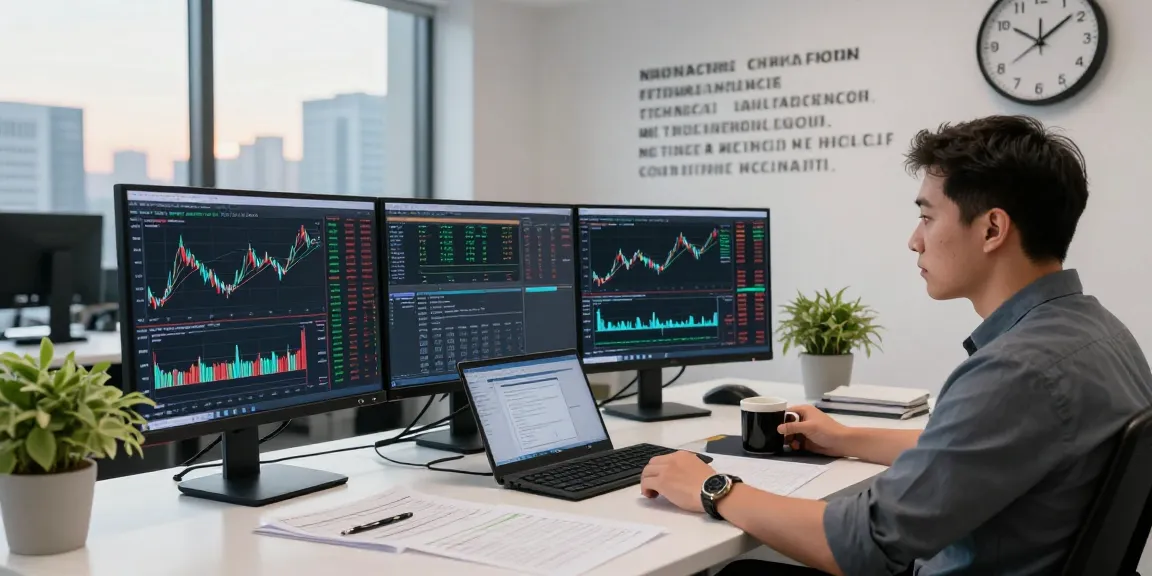 Financial analyst analyzing NAGA2000 market trends in a modern office