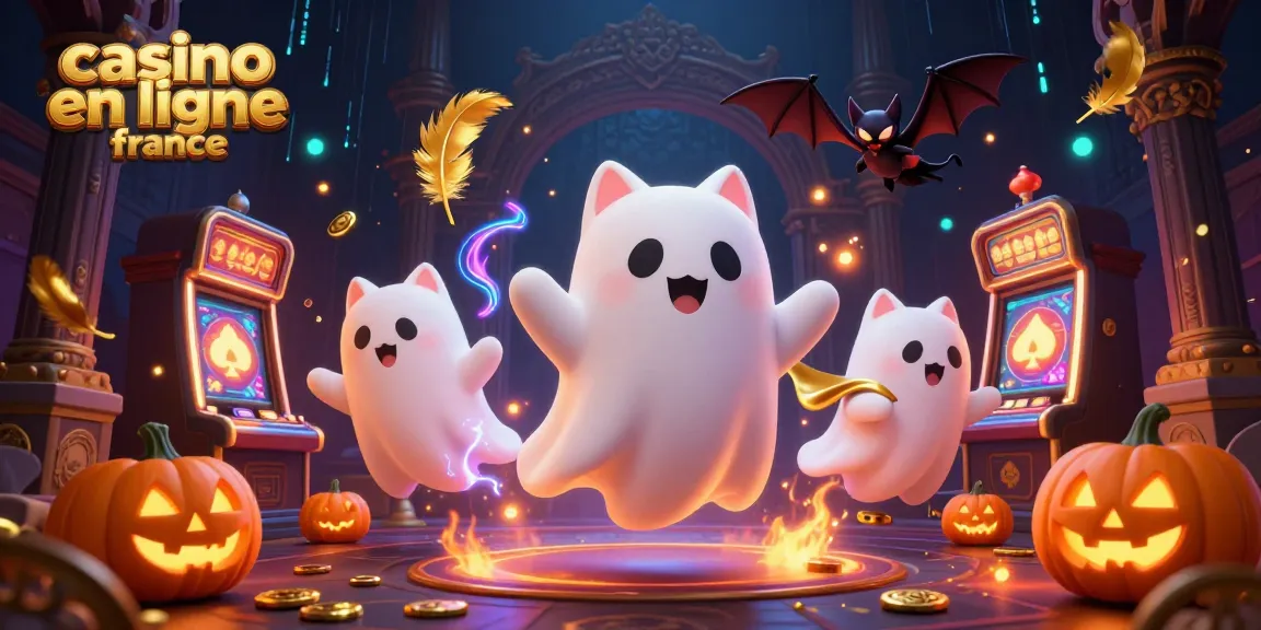 Débloquez des gains dans un jeu captivant sur casino en ligne France avec un chat fantôme et un vampire.