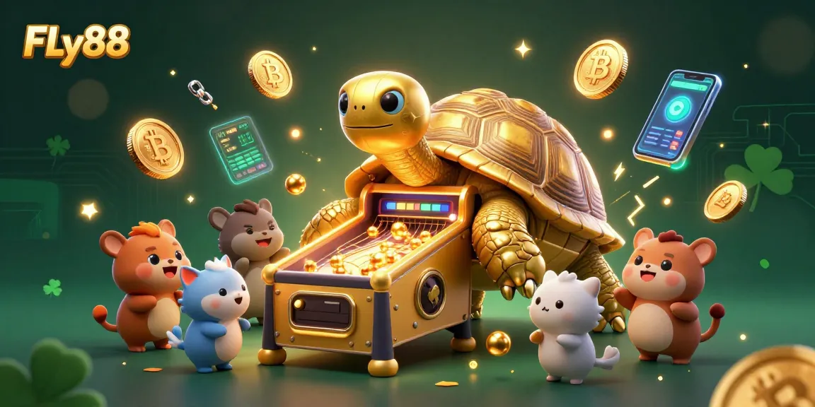 Experience the thrill of winning with FLy88 in this vibrant casino illustration.