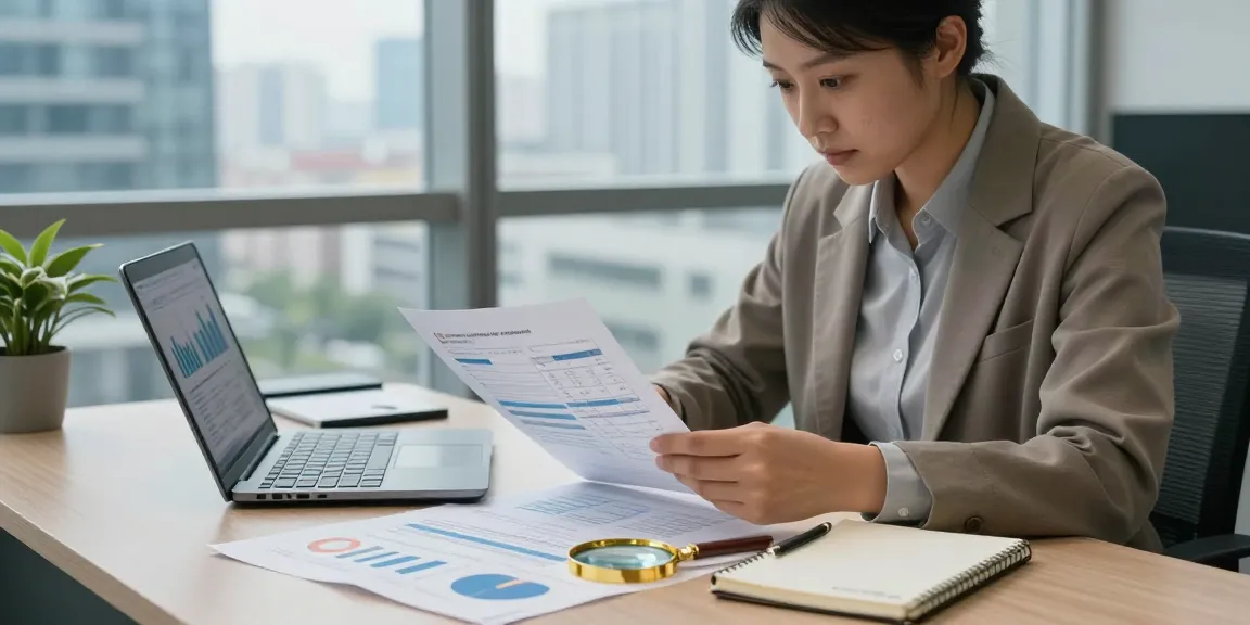 Ruang kerja auditor forensik AAFI Kota Bekasi yang modern dengan dokumen dan alat analisis.