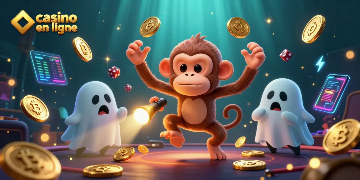 Jouez au casino en ligne avec un poltergeist jonglant et un chiot chasseur de fantômes.