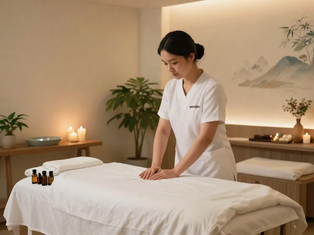 Experience a calming 하남출장마사지 session in a tranquil wellness studio.