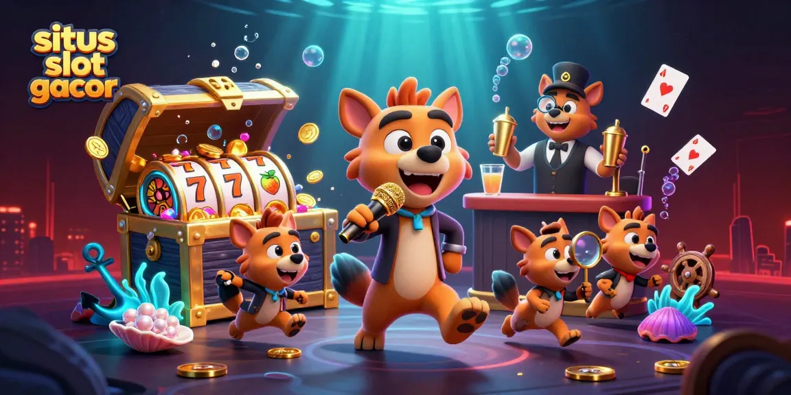 Experience excitement at situs slot gacor with hilarious hyenas in a vibrant casino atmosphere.