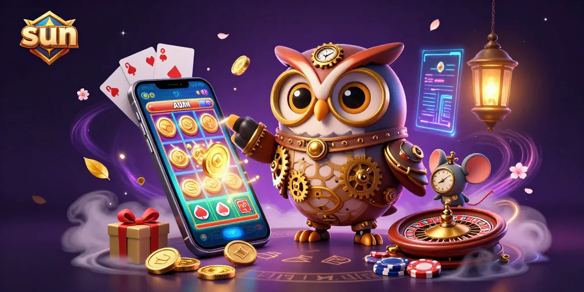 Engage with the exhilarating sun-themed casino scene featuring a time-traveling owl and vibrant slot elements.