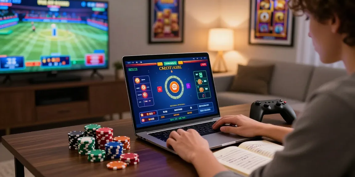Exciting scene at a BRCS credit card casinos setup with vibrant gaming action and cozy home ambiance.