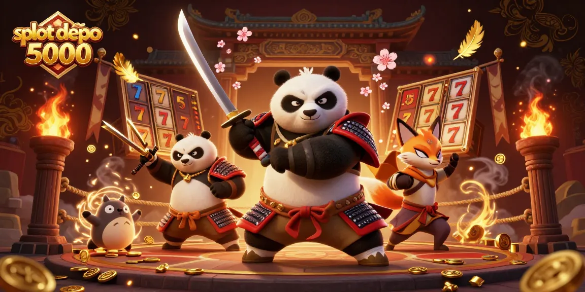 Menangkan jackpot di slot depo 5000 dengan samurai panda dan ninja fox yang beraksi!