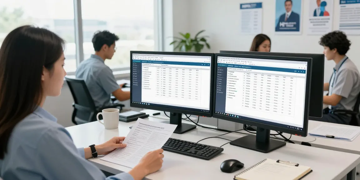 Sovereign Revenue billing specialist analyzing claims in a modern healthcare office environment.