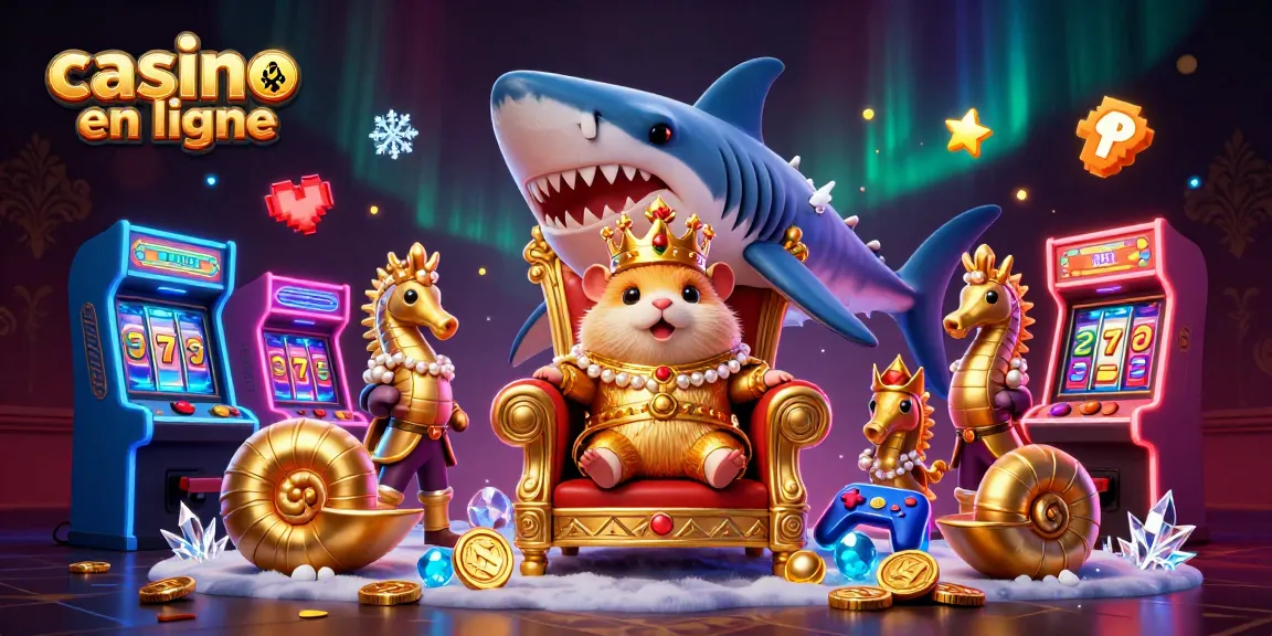 Jouez à des jeux captivants dans un casino en ligne avec notre roi hamster et ses gardes marins.
