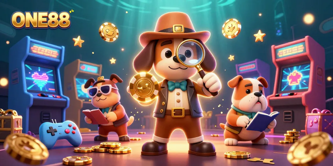 Engage with ONE88 as the detective uncovers casino treasures and clues in a vibrant scene.