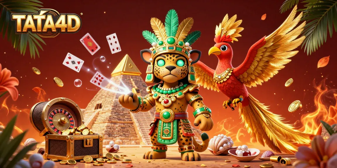 TATA4D showcases a vibrant live casino scene with dynamic roulette and playing cards.