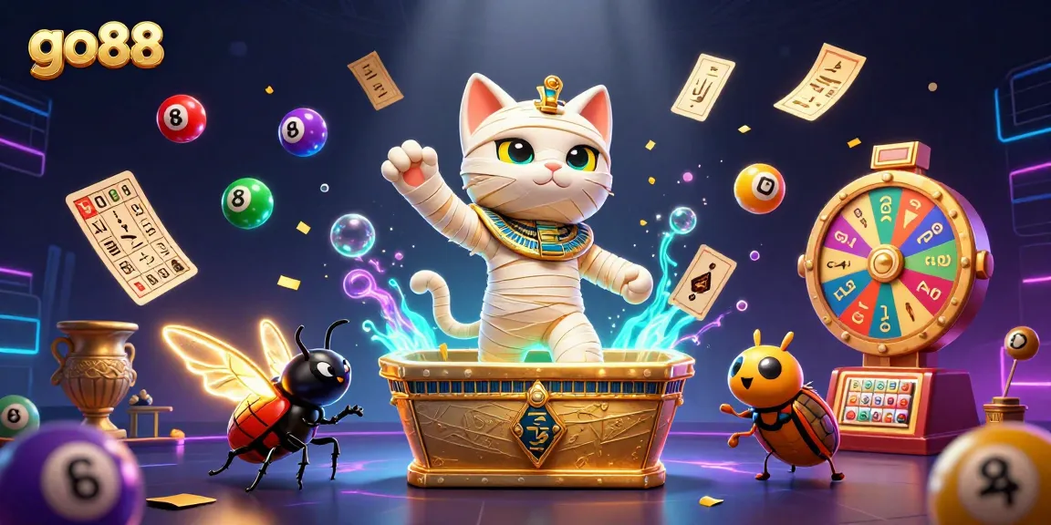 Experience thrilling gaming at go88 with exciting prizes and captivating visuals in this dynamic illustration.