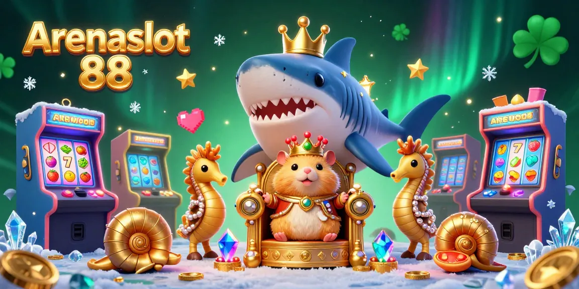 Arenaslot 88 brings colorful 3D illustrations of casino slots to life with a mesmerizing gaming scene.