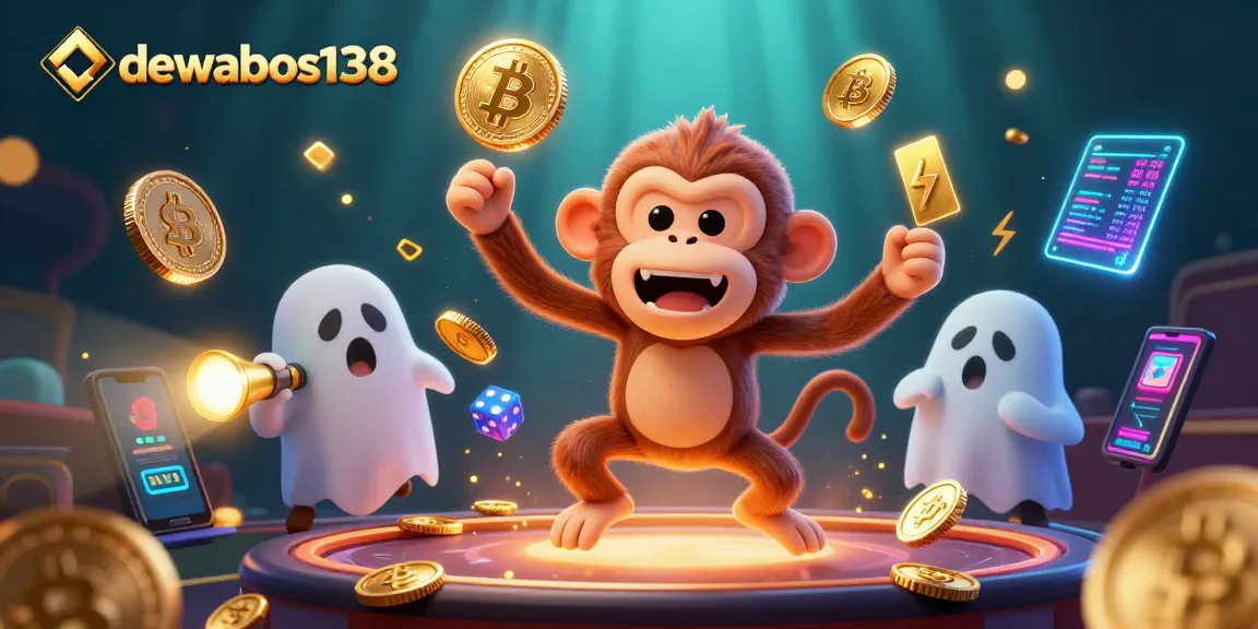 Engage with dewabos138 slots as the ghost-hunter puppy tracks the mischievous treasure monkey in a haunted casino