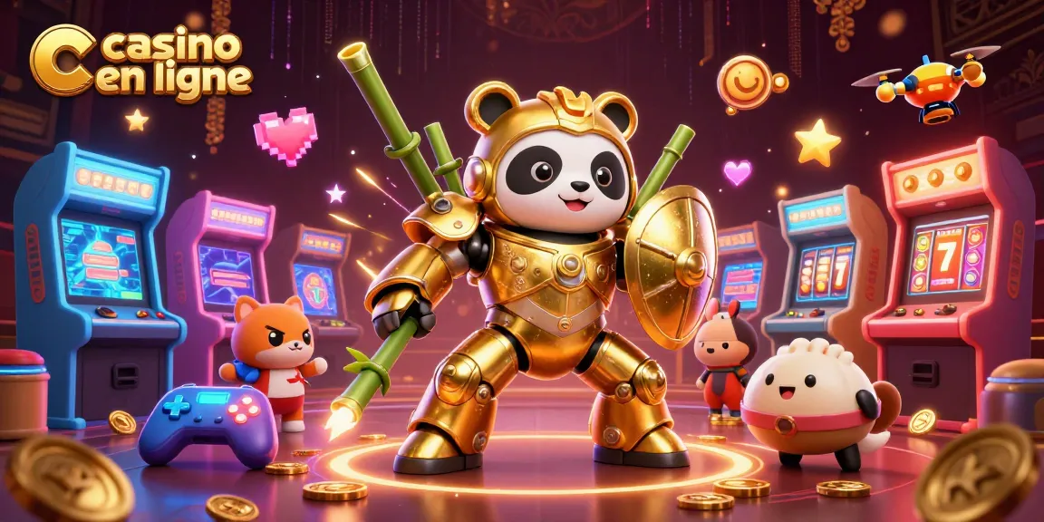 Plongez dans l'univers des jeux avec "casino en ligne" et des robots colorés qui s'affrontent dans une arène captivante.