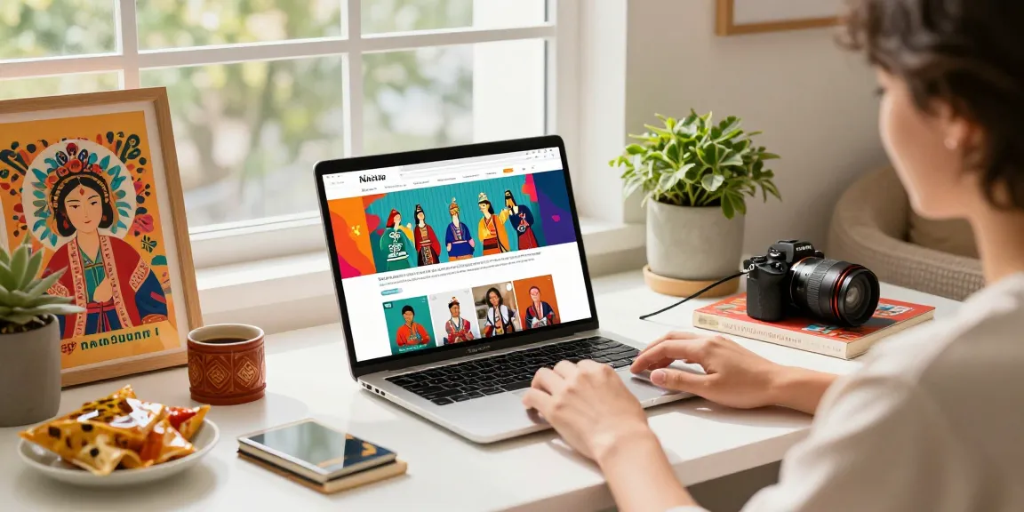 Engaging workspace at https://hanadultalk.com highlighting Asian culture and content exploration in Spanish, infused with vibrant decor.