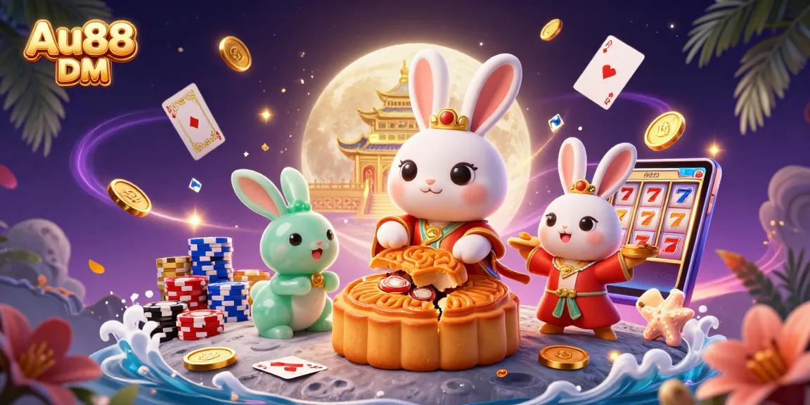 Engage in thrilling gaming experiences at Au88 DM with vibrant 3D casino-themed illustration of winning moments.