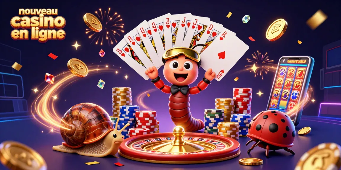 Visualisez un tableau excitant de "nouveau casino en ligne" avec un cambrioleur millipède et un escargot à la mise maximale.