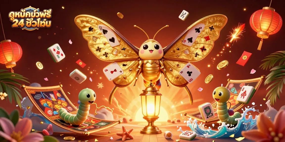 Engage with the thrilling world of ดูหนังออนไลน์ฟรี 24 ชั่วโมง featuring vibrant casino-themed 3D elements and characters.