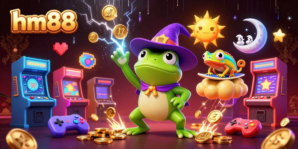 Experience the excitement of hm88 with a vibrant 3D scene featuring dynamic gaming elements and charming characters.
