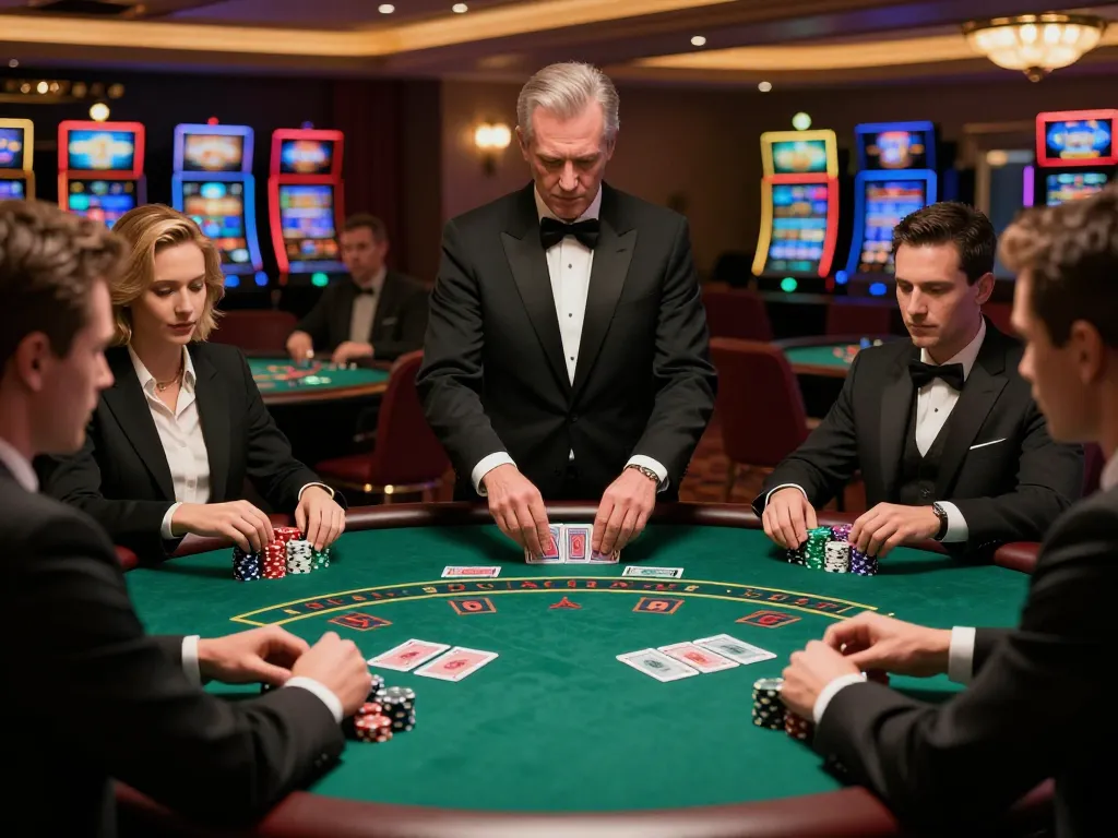 Players at sunwinapk enjoying an intense blackjack game with strategic betting action