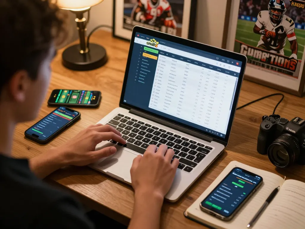 Engaging betting session on sin88 platform showcasing live sports odds and focused strategy.