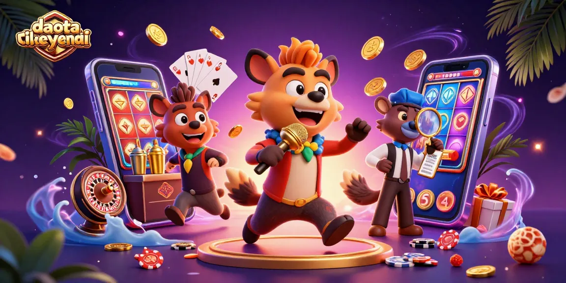 Experience casino excitement with daotaolaixeyenbai's comedy club featuring cartoon hyenas.