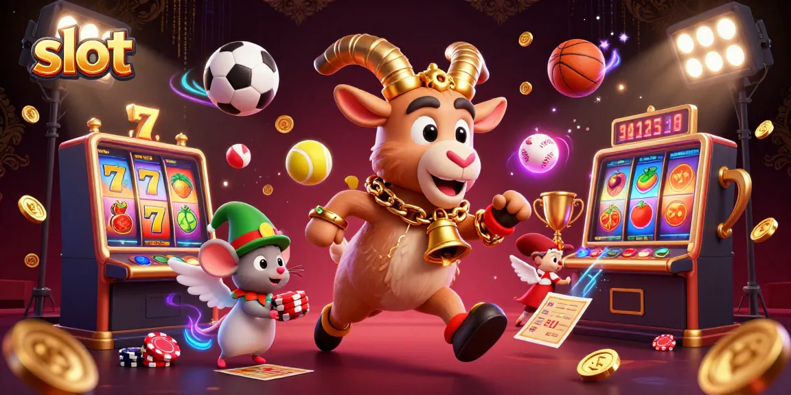 Experience thrilling slot action in a vibrant casino scene with lively characters and dynamic elements.