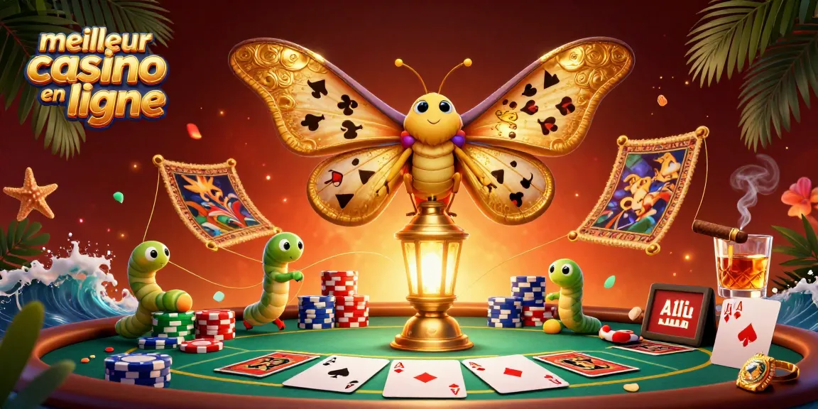 Jouez au meilleur casino en ligne avec cette illustration 3D captivante de l'univers des jeux de cartes.