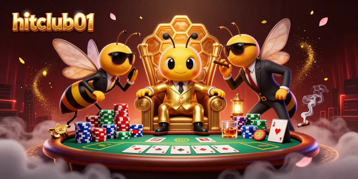Experience the dynamic gameplay at hitclub01, featuring high-stakes poker with vivid characters and vibrant casino elements.