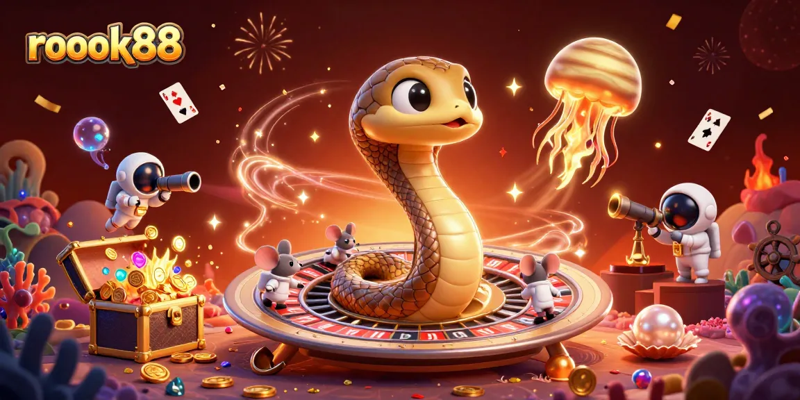 Experience thrilling action with rokok88, where astronaut mice engage in cosmic roulette betting amidst vibrant celebrations.