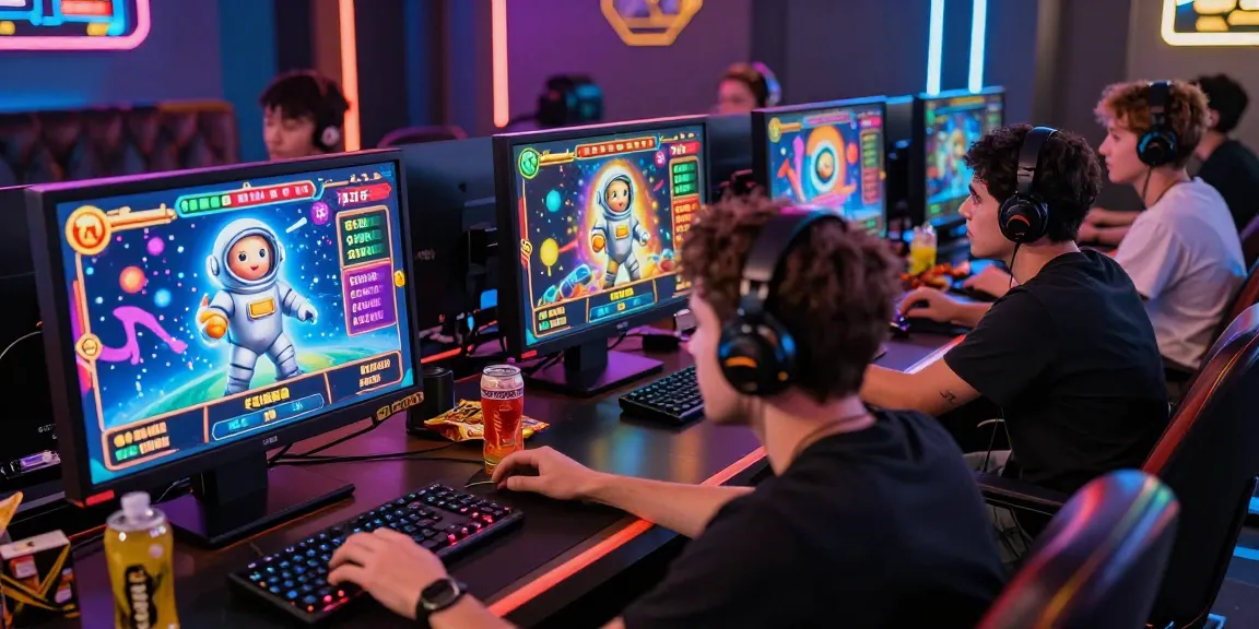 Exciting spaceman-themed online slot game environment featuring diverse players fully engaged in gaming.